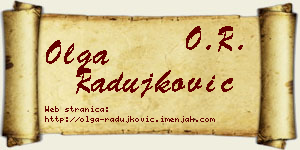 Olga Radujković vizit kartica